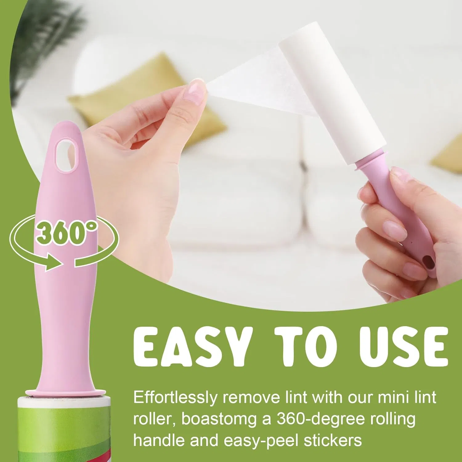 Manual Plastic Lint Rollers for Effective Pet Hair Removal Sticky Furniture Clothes Carpet Hair Remover for Animal Hair Removal