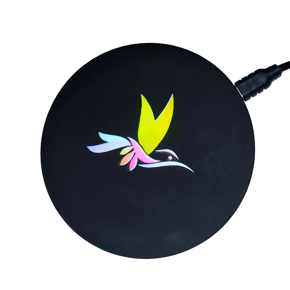 New Promotion Gifts LED Light Qi Wireless Mobile Phone Fast Charger