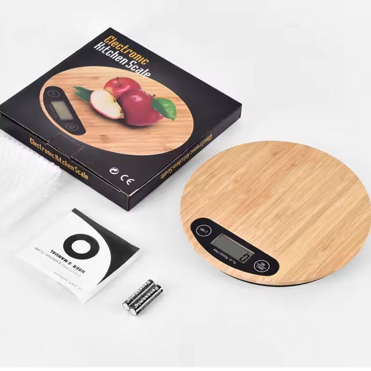 Кухонные весы Bamboo Panel с LCD дисплеем, 5 кг