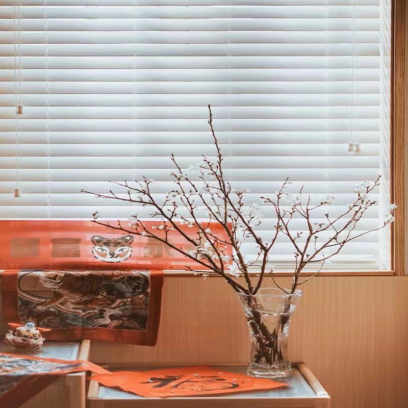 Colorful Horizontal 50mm PVC Faux Wood Window Blinds