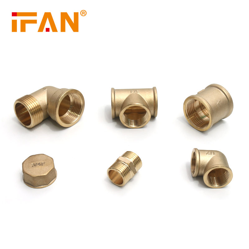 Ifan All Type Brass Pipe Fitting 1/2" Male Male Female Tee Brass Fitting