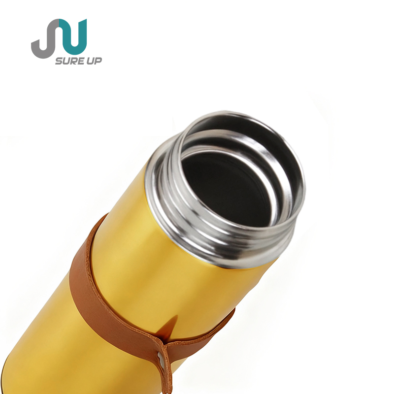 Sure up 500ml Stainless Steel Vacuum Thermos Gift Set with 2 Glass Cups-24+ Hours Thermal Insulation Portable Business Gift