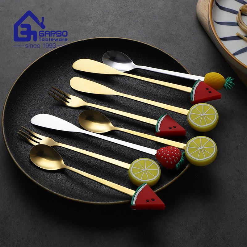 Watermelon Lemon Pineapple Strawberry Shape Fork and Spoon Set