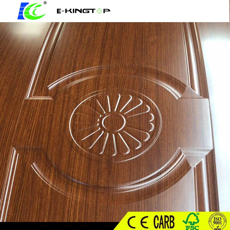 Natural Teak Veneered HDF Mould Door Skin 3mm Thickness for Iraq