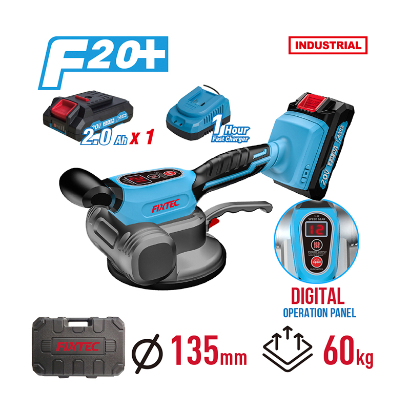 Fixtec 20V Tile Vibrator Cordless Lithium Portable Household Construction Tile Tiling Machine
