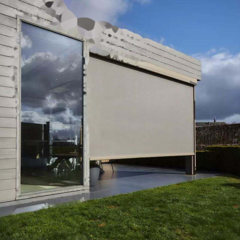 Factory Motorized Windproof Window Door Vertical Curtain Roller Blinds Shades Shutters Zip Screen