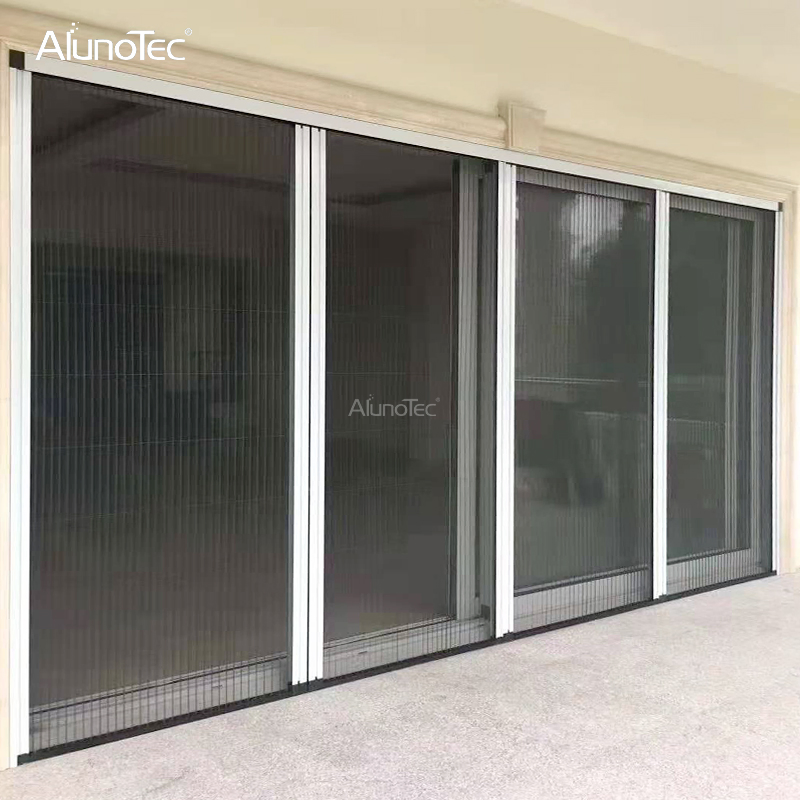 Outdoor Custom Size Retractable Fly Screen Retractable Screens Bio-Fold Mesh Door