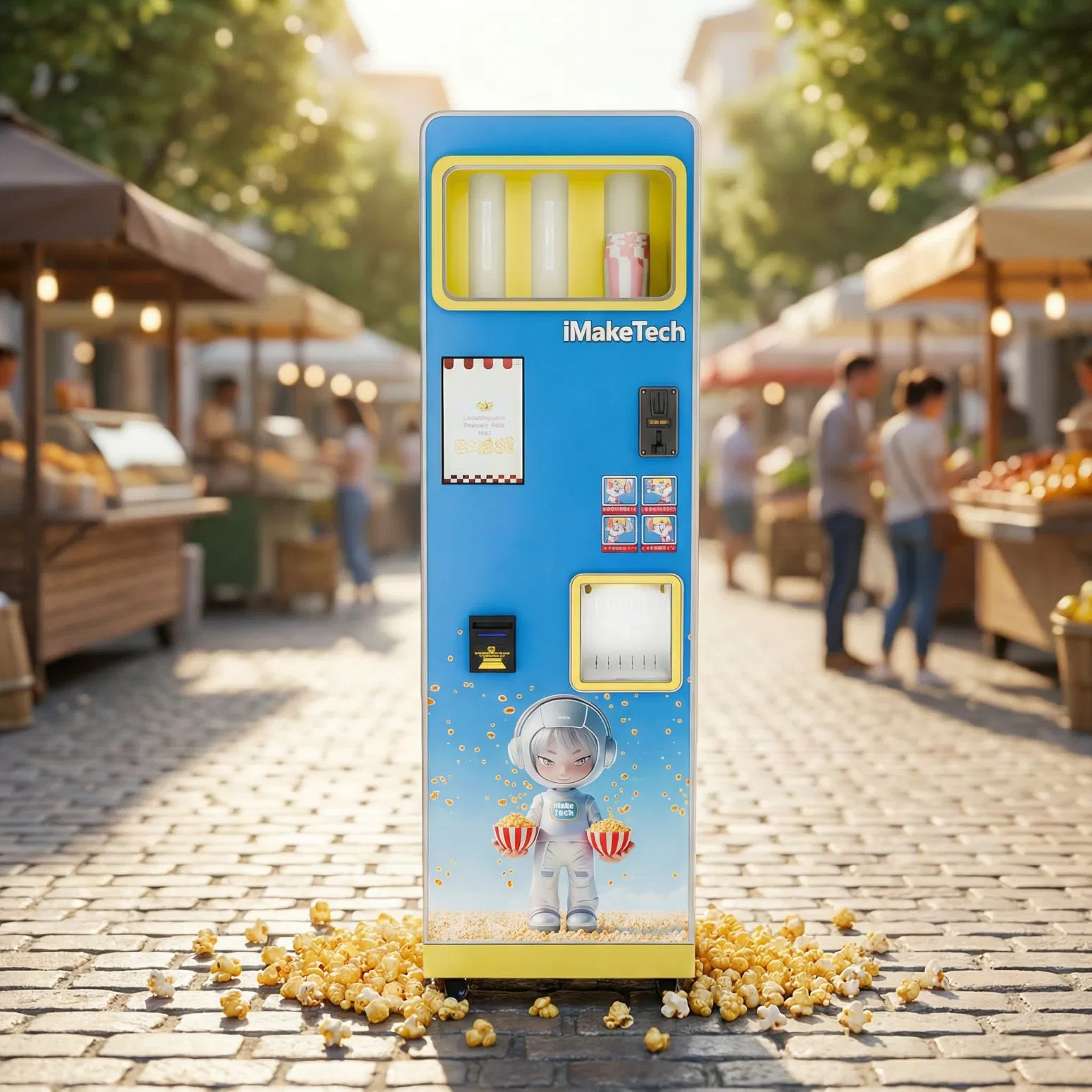 Smart Popcorn Vending Machine for Theaters and Events Commercial Popcorn Machine