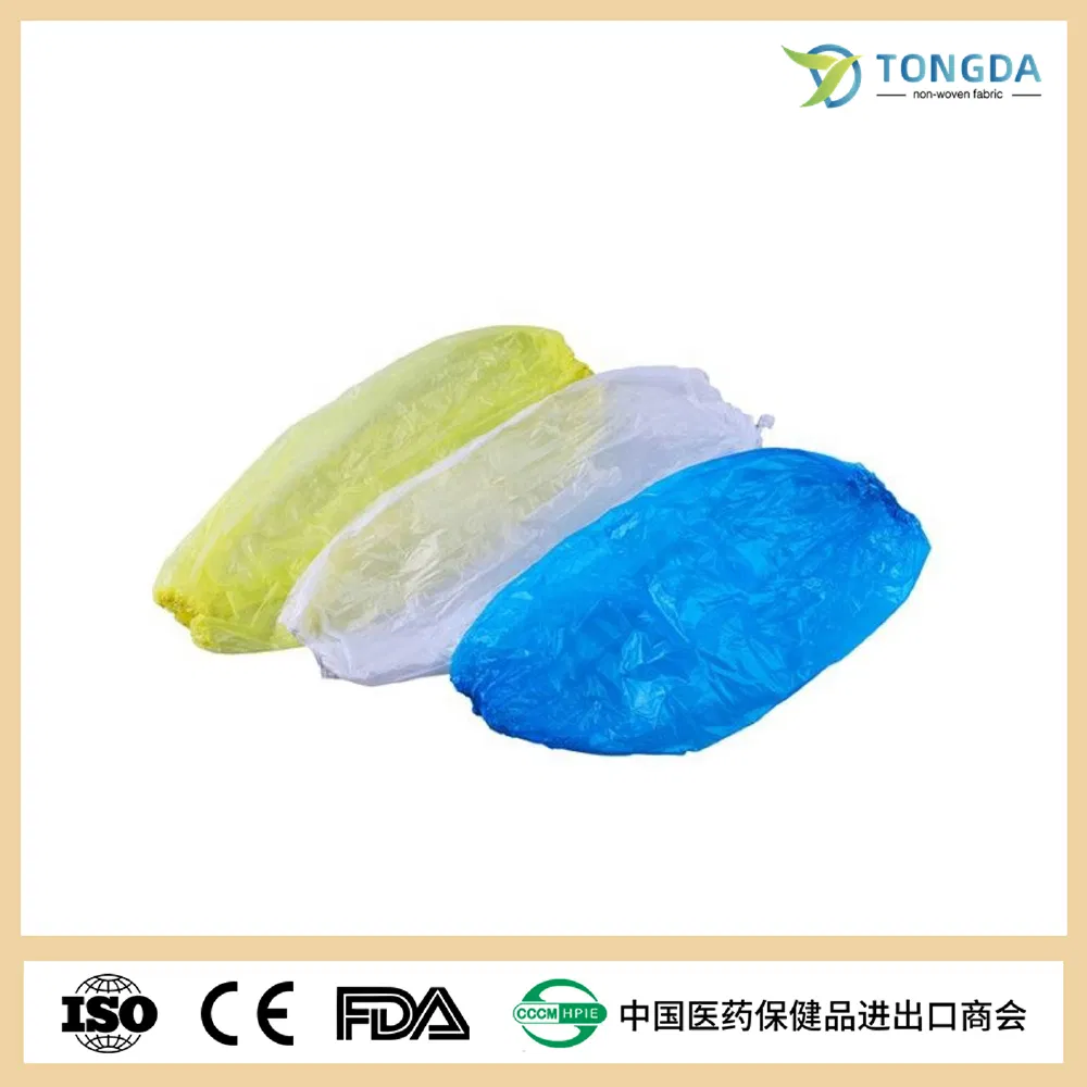 Wholesale machine made Disposable PE Sleeve Cover with Elastic disposable oversleeves