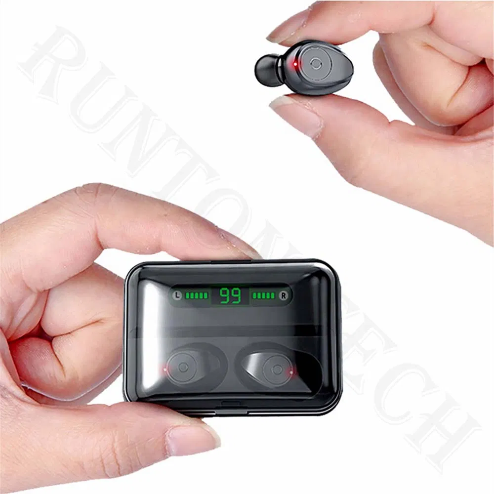 F9 Bluetooth 5.0 Wireless Earbuds with Power Bank Battery Display