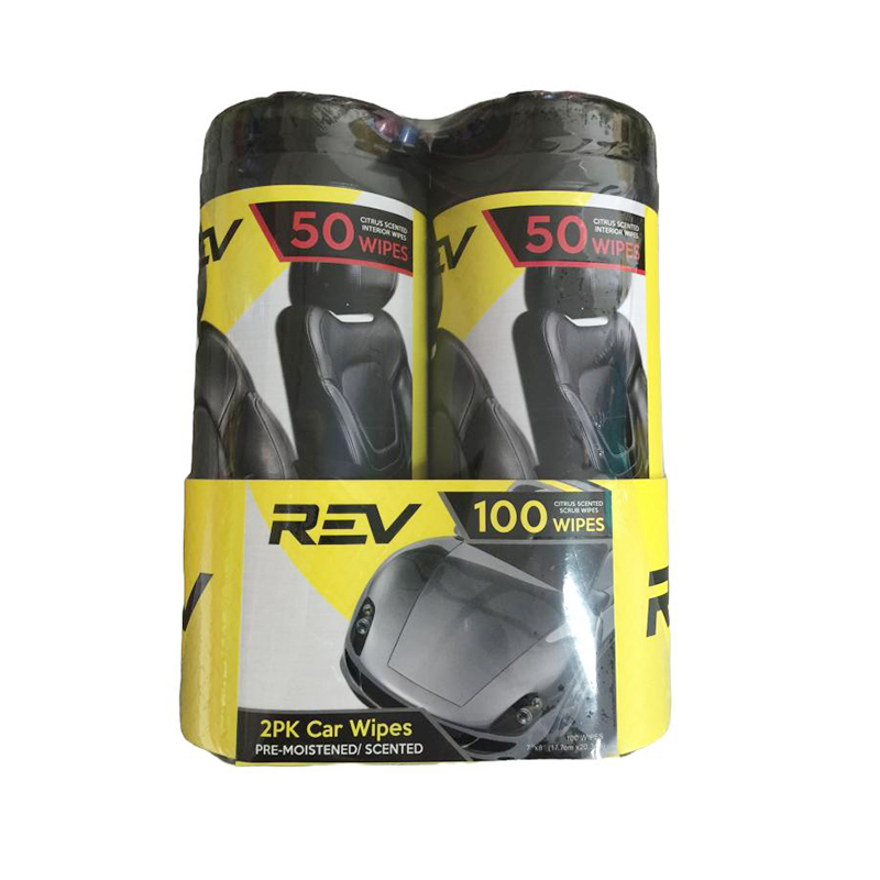 Eco-Friendly Car Leather Dashboard Cleaning Wet Wipe Biodegradable Canister Car Interior Wipes