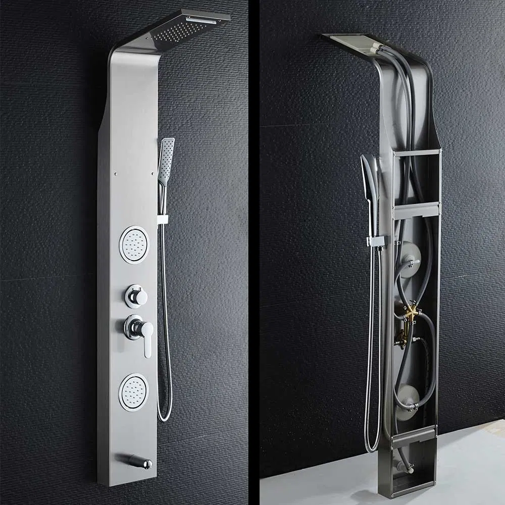 Factory Direct Price Satin Staniless Steel panel Shower