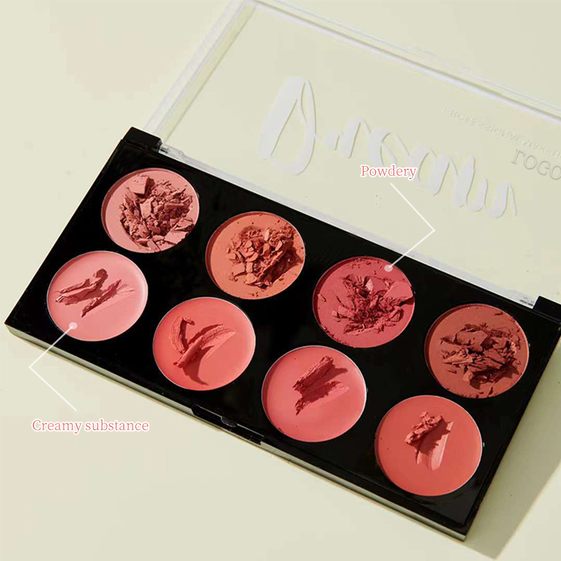 Ditong Organic Vegan High Pigment Pink Blush Contour Cosmetics Palette