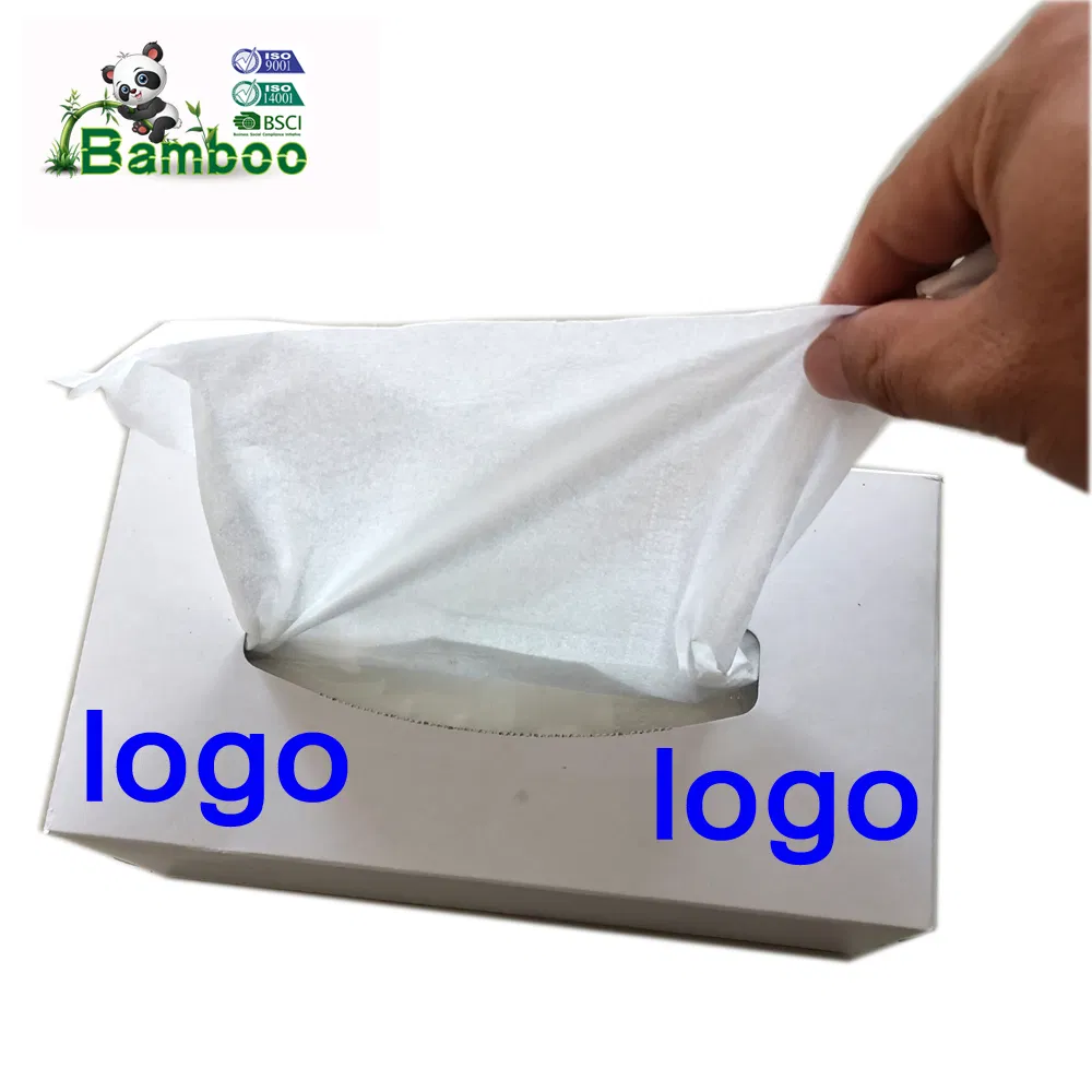 Custom 2 3ply White/Natural Color Box Bamboo Facial Tissue Paper Facial Tissue