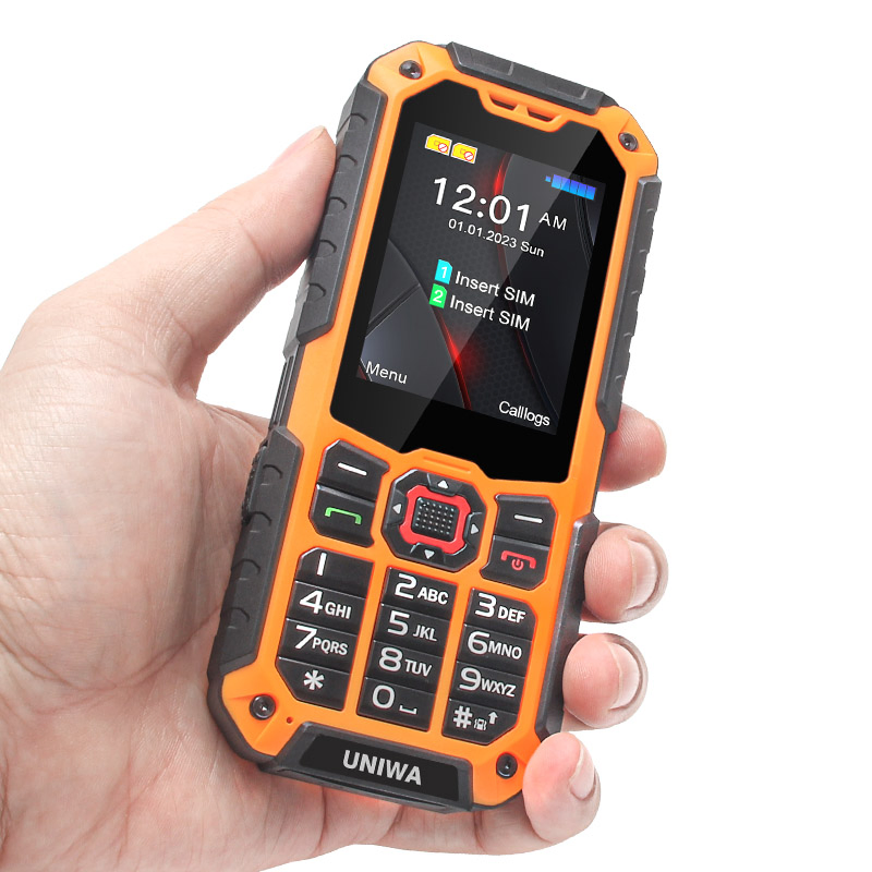 Кнопочный телефон Uniwa S9 Dual SIM, защита IP68, кнопка SOS