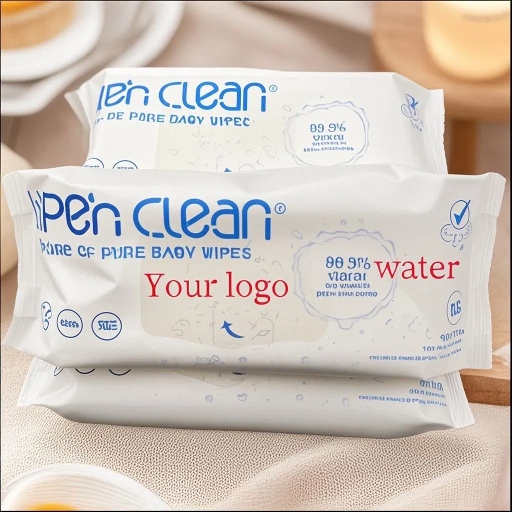 Eco-Friendly Disposable Bamboo Fiber Baby Wipes for Gentle Skin Care Wet Tissue Towel Cotton Viscose or Polyester Cheap Baby Hand Mouth or Hip Wet Cleaning Wipe