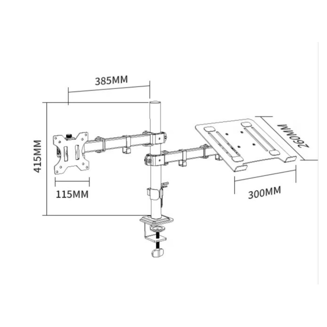Кронштейн для двух мониторов с креплением на стол