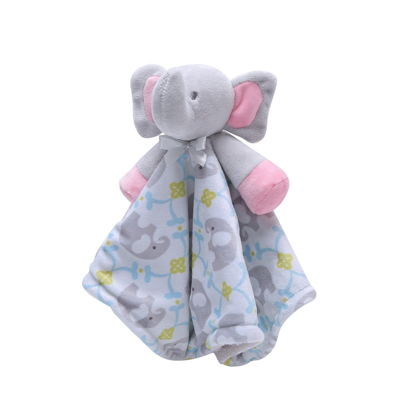 Custom Plush Stuffed Animal Head Soft Baby Doudou Blanket Toys