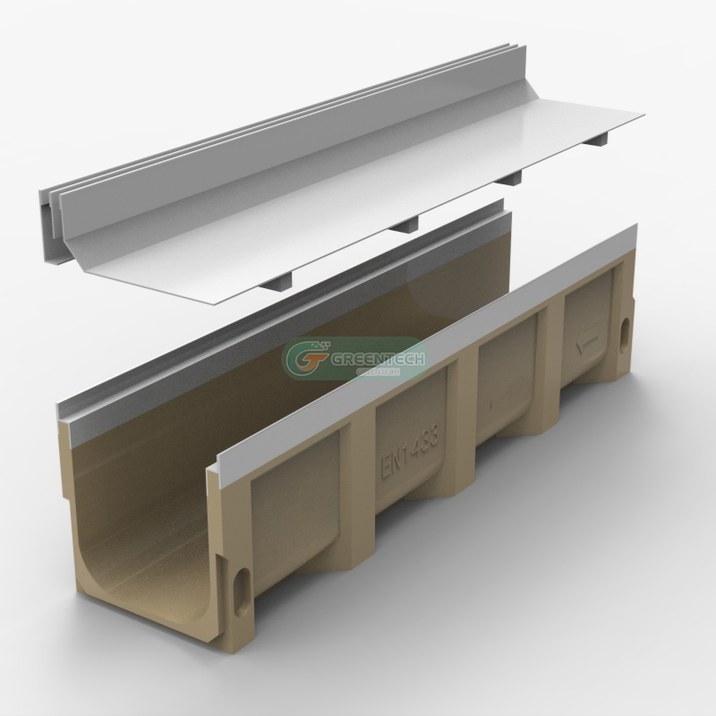 En 1433 U Shape Drain Trench Precast Concrete Drainage Channel Drain Channel Cover
