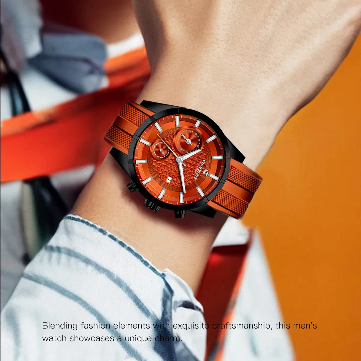 Chaxigo Business Quartz Watch Waterproof Luminous Calendar Alloy Steel Strap Fashion Wristwatch