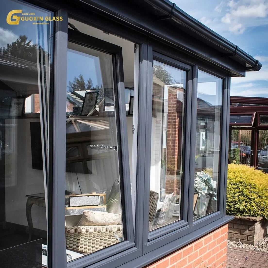 Modern Fire-Resistant Aluminium Tilt Turn Windows for Safety