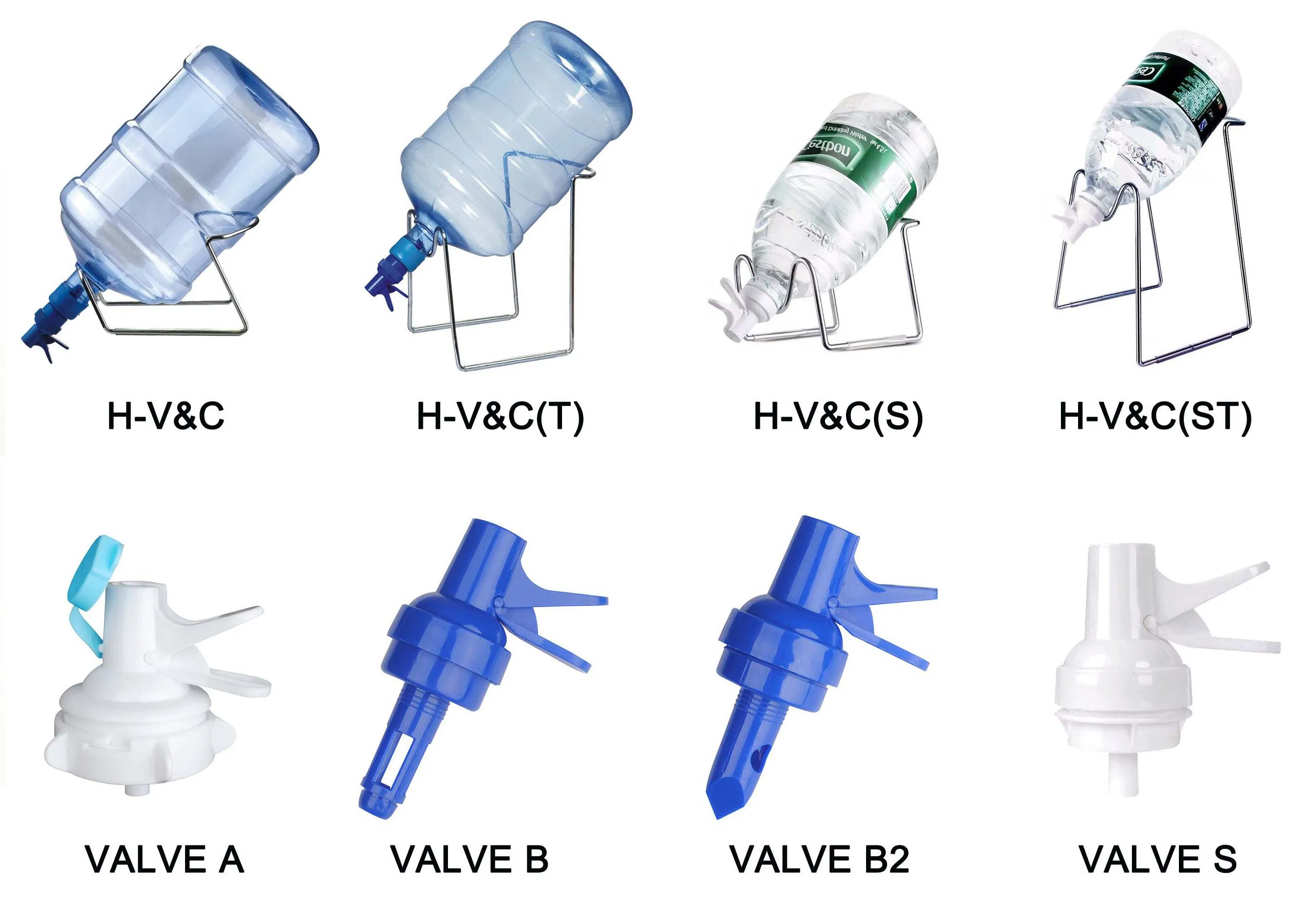 Floor-Standing Metal Rack Big Water Bottle Stand with Aqua Valve (H-BC2)