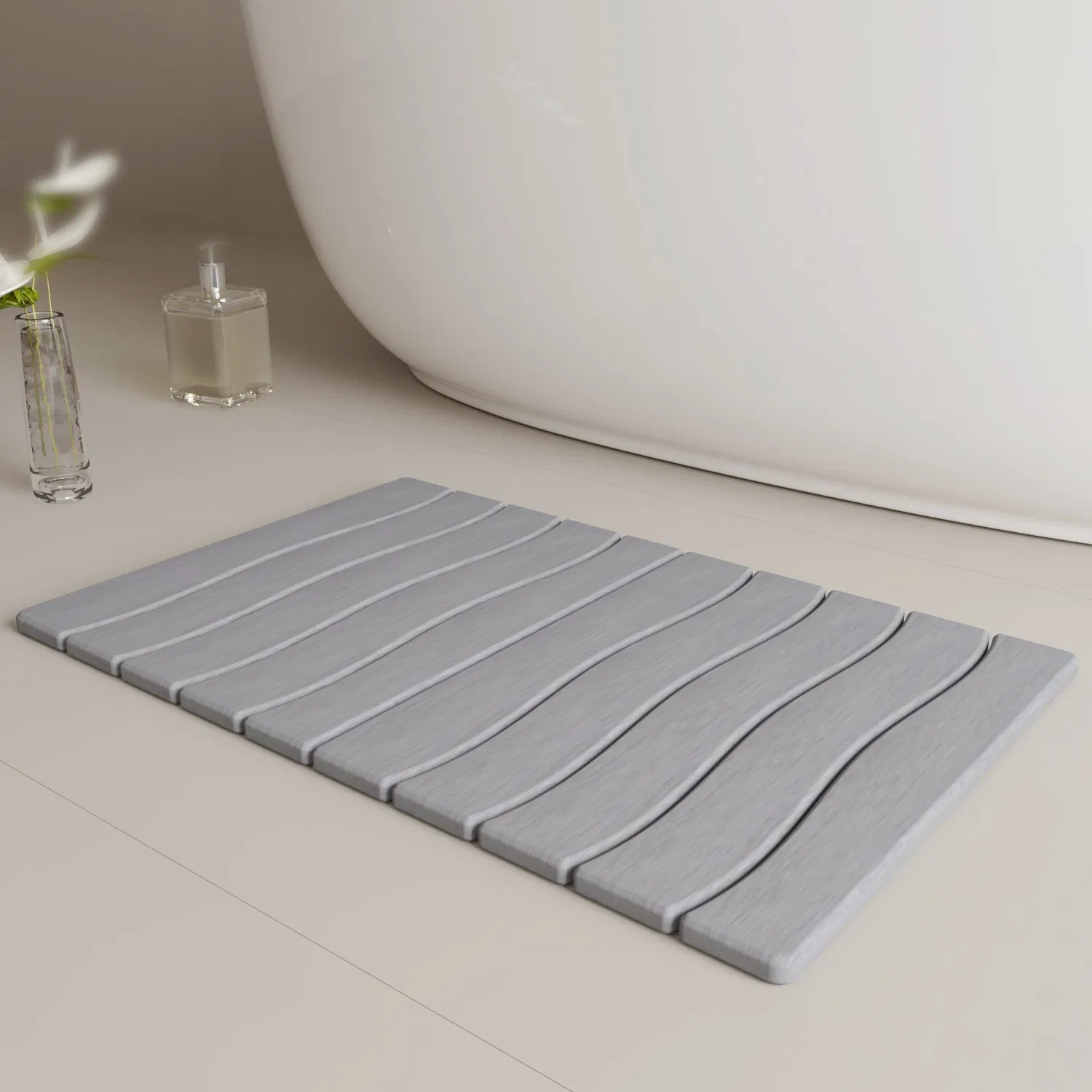 Wholesale Diatomite Bath Quick Dry Non-Slip Stone Bath Mat for Bathroom