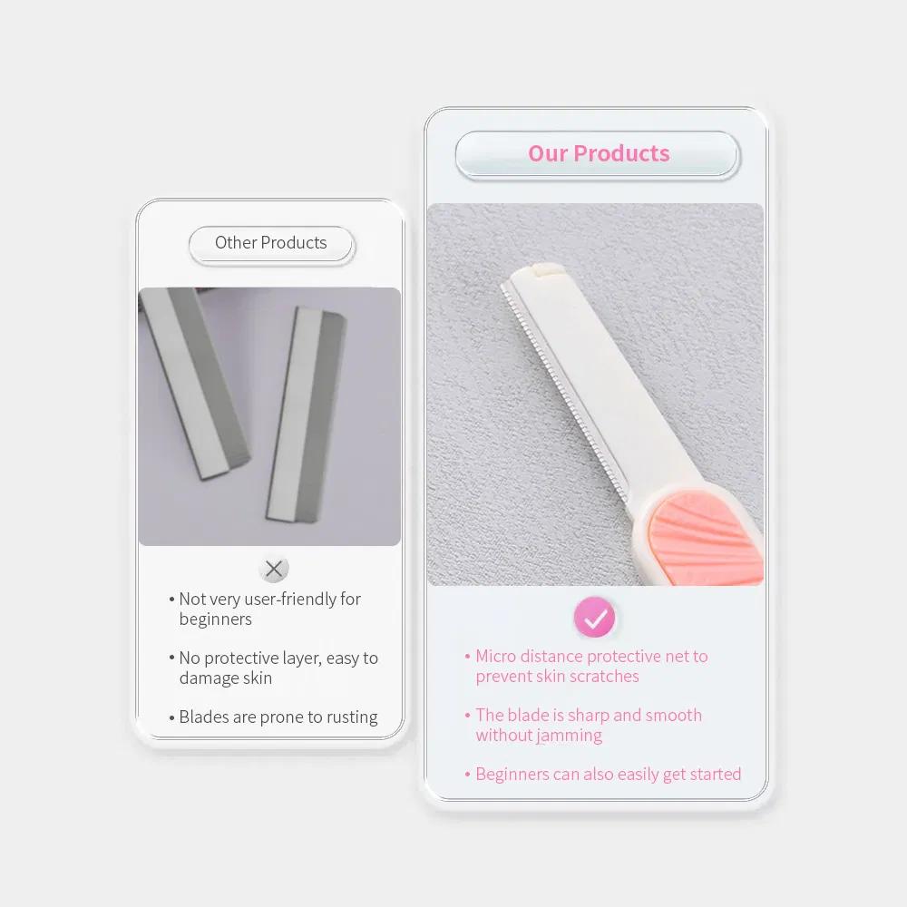 Retractable Dermaplaning Tools Facial Hair Removal for Women Eyebrow Razor and Facial Razor
