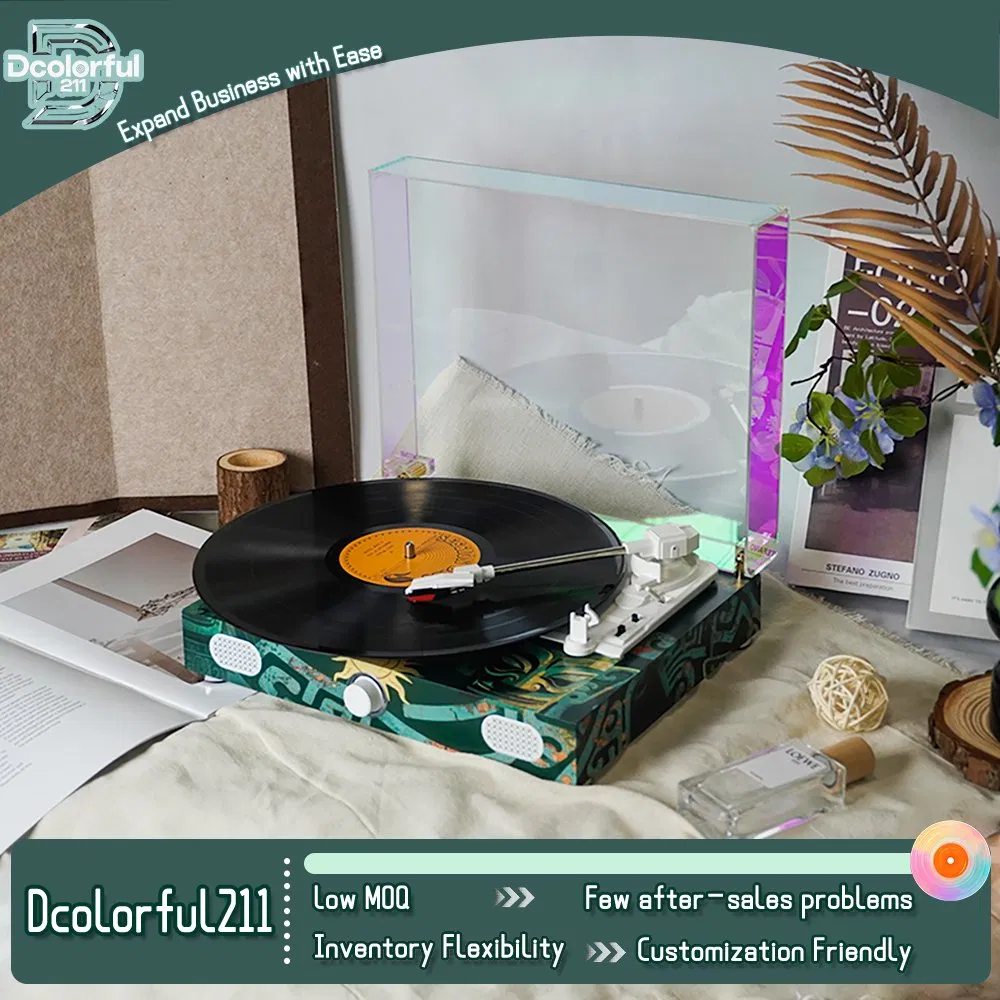 Портативный проигрыватель винила Dcolorful 211 с Bluetooth