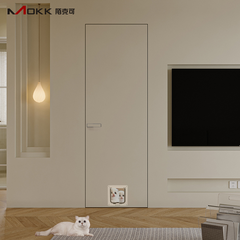 Interior Frameless Invisible Door Wooden Hidden Room Doors for Houses with Lock Aluminum Alloy Doors, Interior Doors, Aluminum-Wood Doors, Hidden Doors