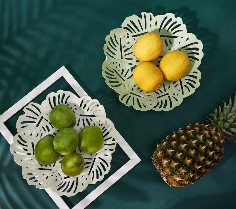 Wholesale Food Grade Hollow out Plastic Fruit Plate Decorative Dry Fruit Tray
