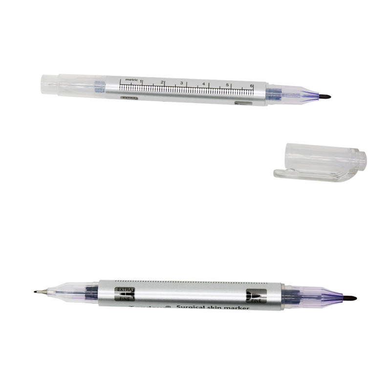 2 Heads White Ink Surgical Eyebrow Tattoo Skin Marker Pen Tattoo Marker