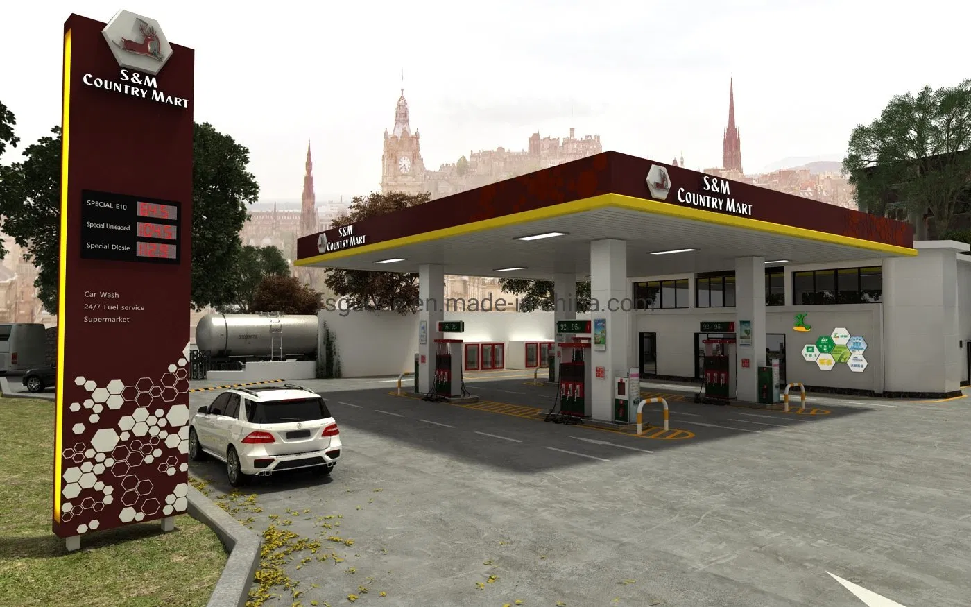 Hot Sale Advertising Light Box Petrol Canopy Gas Station