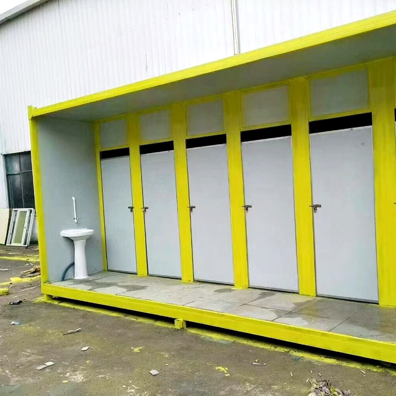 Construction Steel Prefab Container House Outdoor Foldable Container Portable Toilet