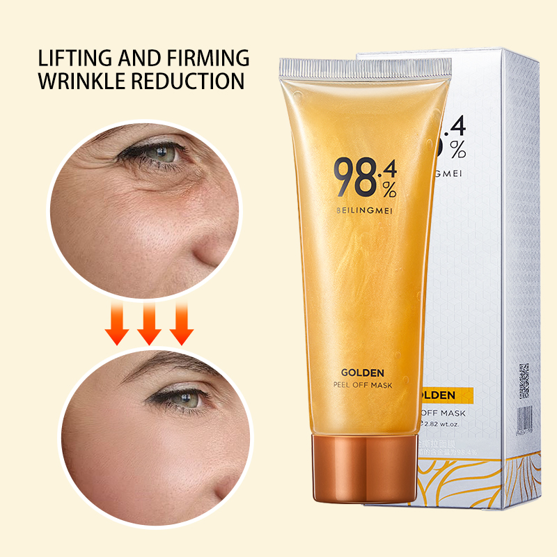Gold Face Peel off Mask Deep Cleaning Dark Spots Nose Blackhead Remove Skin Care Peel off Mask