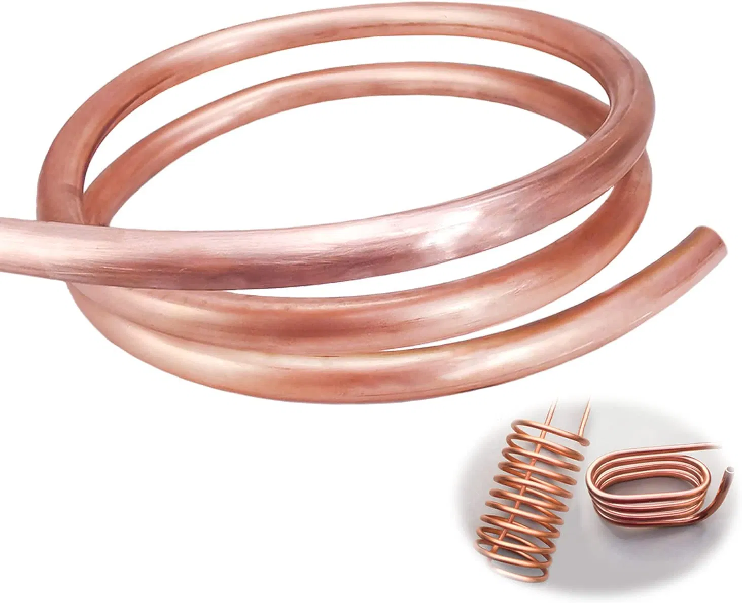 Refrigeration Copper Tube 1/4" 1/2" Copper Pipe C10100 C10200 C11000 for Air Conditioner and Refrigerator