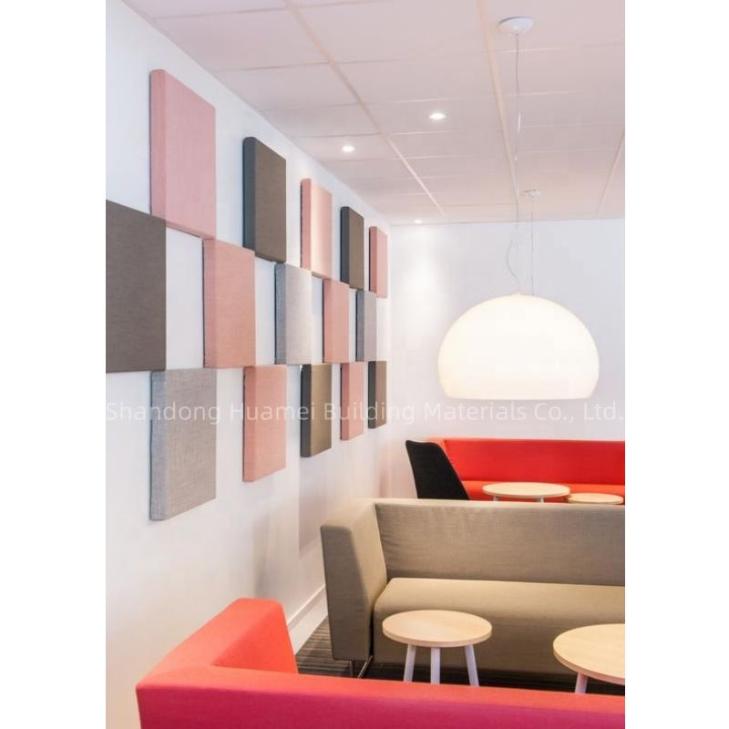 High Density Fire Retardant Fiberglass Acoustic Board Decorative Acoustic Fabric Wall Panel