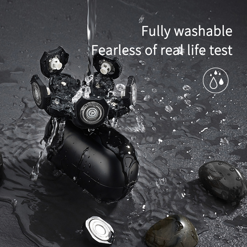 6 in 1 Hair Clipper for Bald Men Upgrade 6 Blade Floating Hair Trimmer Waterproof Man's Rotary Shaver