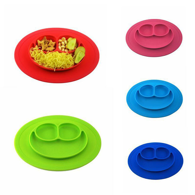 Silicone Baby Feeding Bowl and Placemat Plate Molds Children's Divided Plates for Toddlers