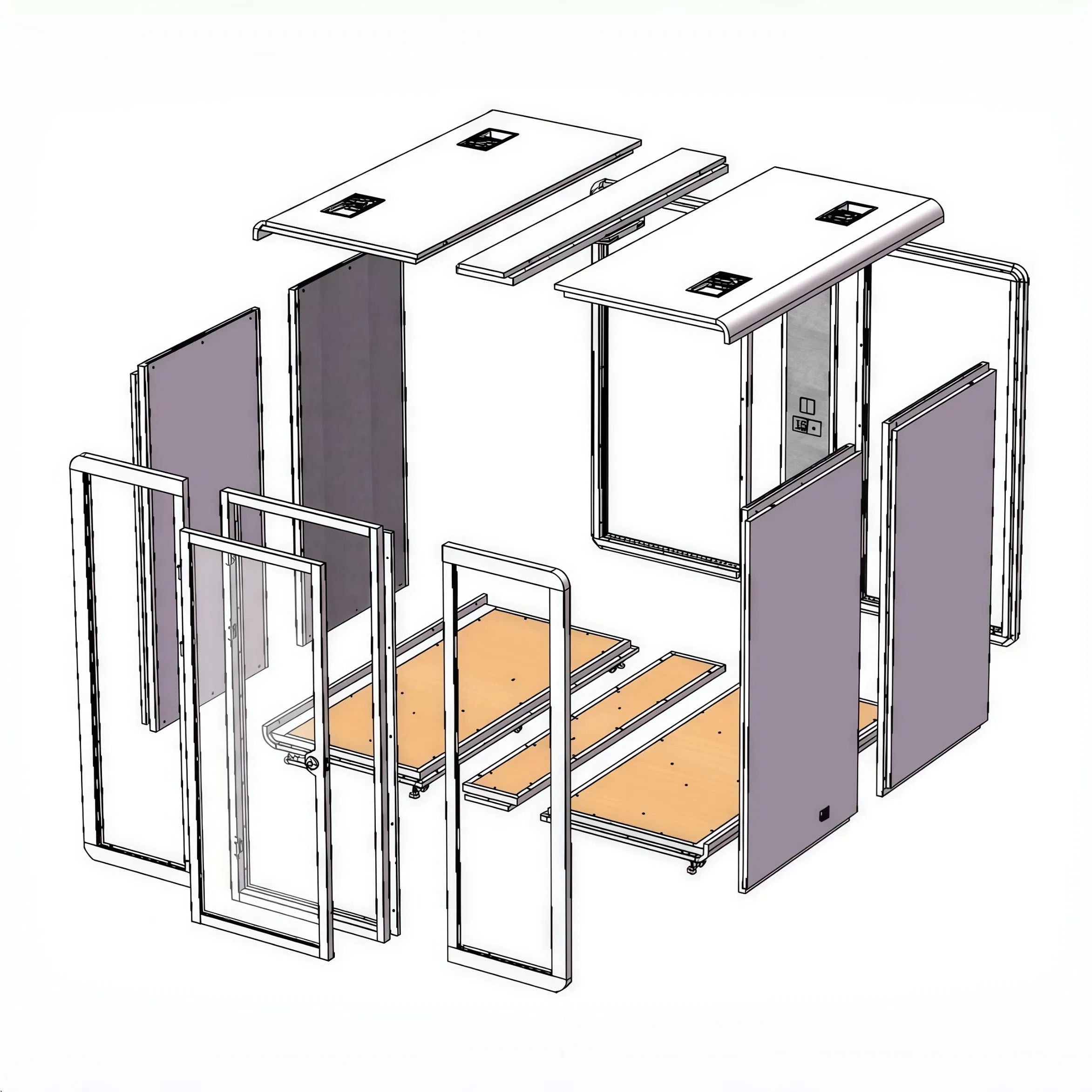 Office Pod Commercial Six People K230 Office Sleeping Phone Airport School Soundproof Booth