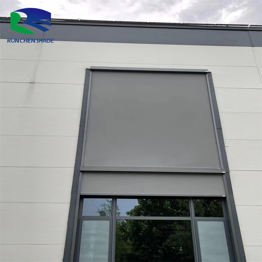 Automatic Smart Electric Drive Zip Track Outdoor Electric Roller Blinds Outdoor Blinds