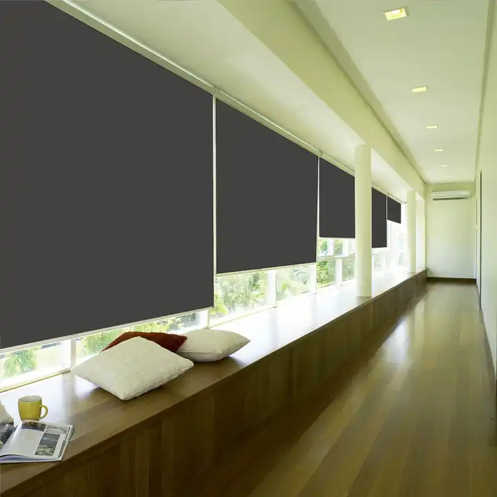 Indoor Motorized Smart Electric WiFi Dual Layer Window Blinds Shades