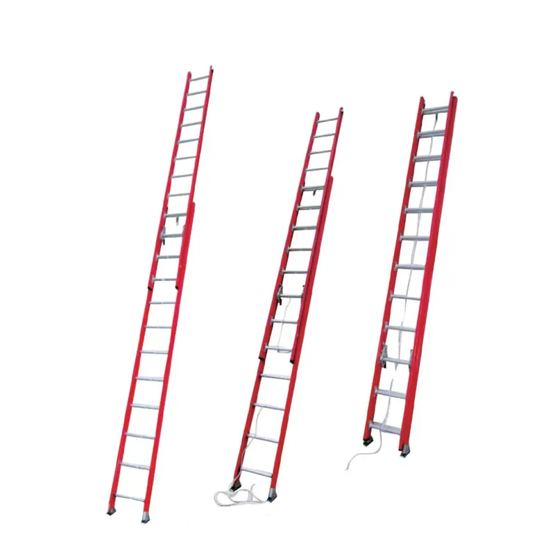 24 Feet Escalera De Fibra De Vidrio Extensible/24 Feet Extension Fiberglass Ladder Factory