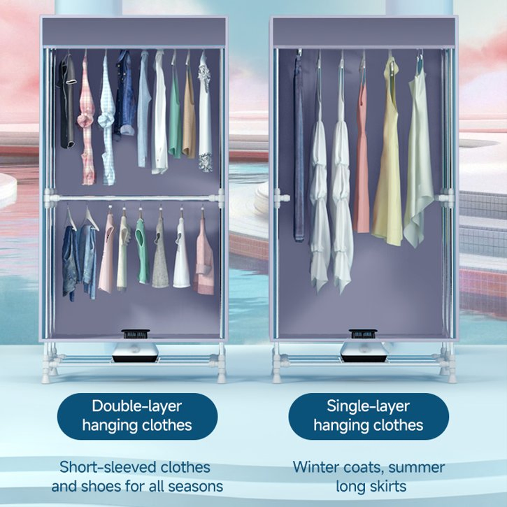 Anti-Wrinkle Low Noise Clothes Dryer with Foldable Strong Tubes Dryer