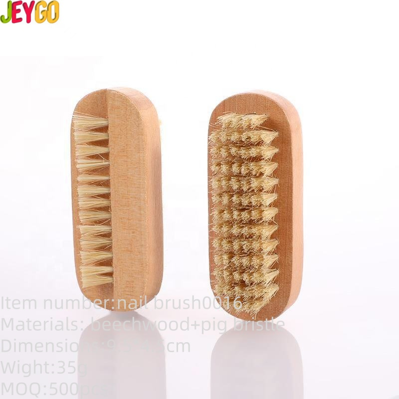 Nail Cleaning Brush, Pedicure Tool, Natural Bamboo and Wood Nail Dust Brush