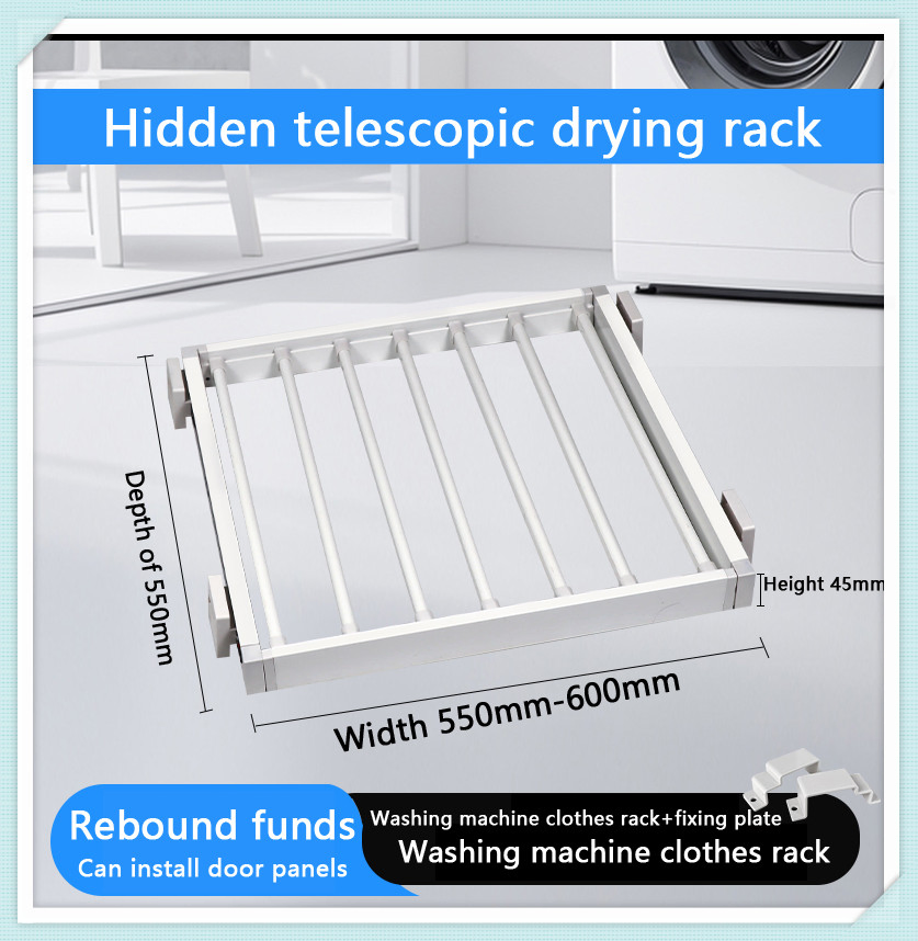 Self-Retracting Drying Rack with Easy Installation for Household Use