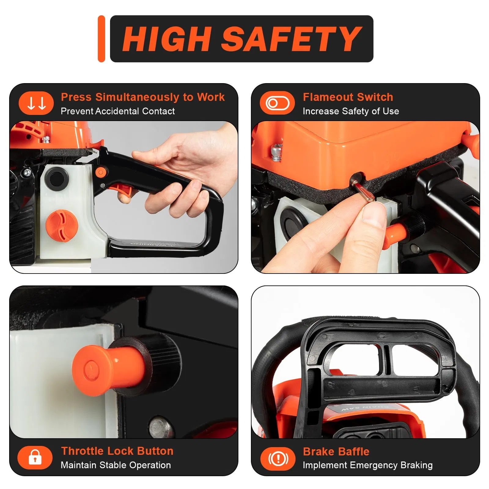 Vevor Gas Chainsaw, 58cc 20" 3.22HP, Gasoline Powered Chain Saw, Handheld Cordless Petrol Chainsaws for Tree Wood Branch Cutting, Tree Trimming, Land Clearing,