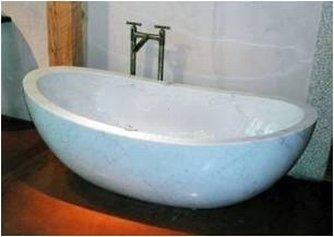Natural Stone polished/honed Ellipse Bianco Carrara white Marble Bathtub for Home/Hotel Bathroom