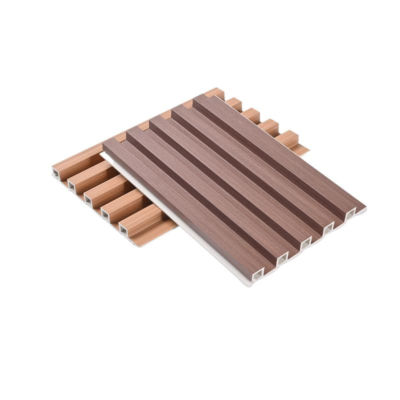 Waterproof Wooden Plastic Composite Interior Premium Interior Wall Cladding WPC Wall Panel with 3D Wood-Grain Fluted Design