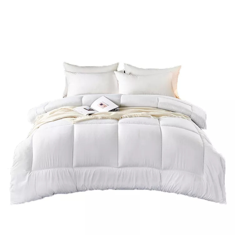 All Season Goose Feather Down Duvet Comforter Quilt Insert Queen Size 100% Cotton Downproof Cover with Corner Tabs